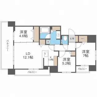 ブランズ円山裏参道テラス【8階】の間取り