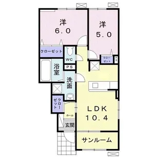 ベルエール【1階】の間取り