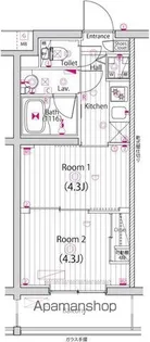 ガーラ・アヴェニュー調布【2階】の間取り