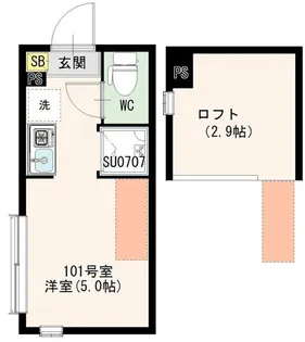 アイオライト【1階】の間取り