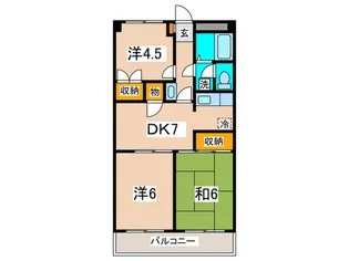 ニュ-ブリッジビル【3階】の間取り