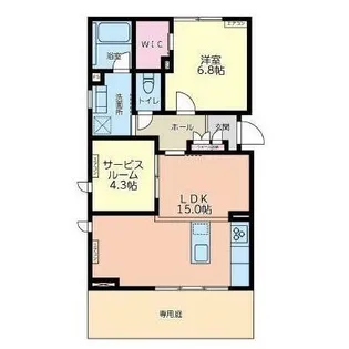 グランウェーブ湘南【1階】の間取り