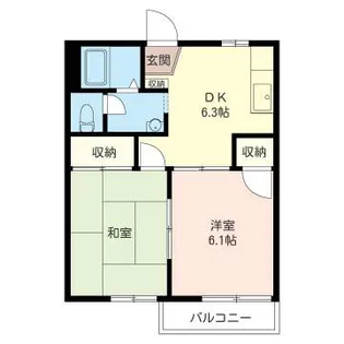 ドミールフォーレストD【2階】の間取り