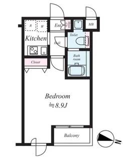 SIN-City哲学堂REV PREST【5階】の間取り