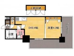 No.72 HARBOR EAST TOWER【9階】の間取り