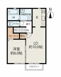 エクセルみらいA棟【2階】の間取り