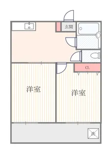 マンション麻衣【2階】の間取り