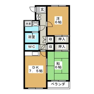 デュオス・シノンA棟【3階】の間取り