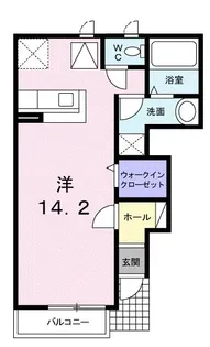 サニーコートパルE【1階】の間取り