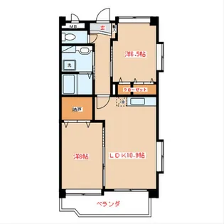 リベルタ新宮【4階】の間取り