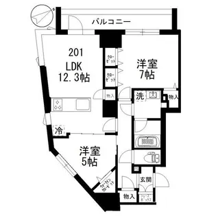 東京都港区赤坂7【マンション】の間取り