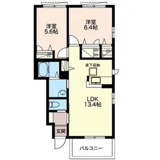 ルレーブ・フルール II【1階】の間取り