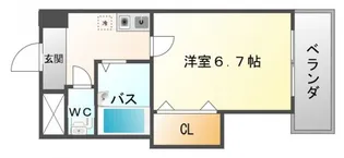 ベルメゾン千里山【1階】の間取り
