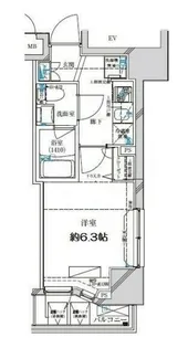 ディアレイシャス横浜WEST【6階】の間取り