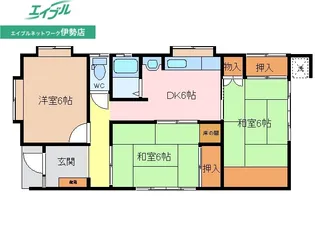 三重県伊勢市岡本2【一戸建】の間取り