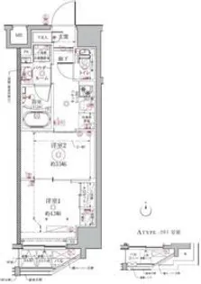 クレイシアIDZ祐天寺【8階】の間取り