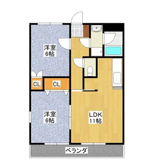 シャト―リーブ21【1階】の間取り