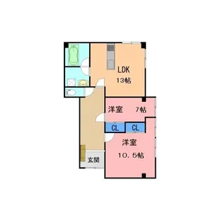 Brilliant辻【1階】の間取り