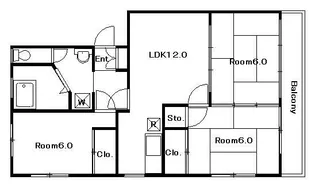 グリーン白鳥【2階】の間取り