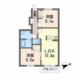 シャーメゾン安達ヶ原A棟【1階】の間取り