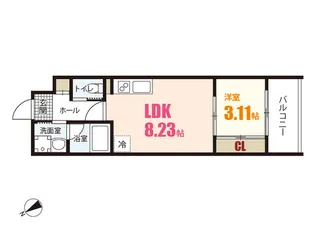 YELLSTAGE長束EAST【4階】の間取り