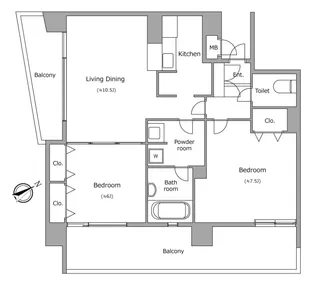 ヴォアラクテ西早稲田【4階】の間取り