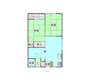 岡谷ハイツ【2階】の間取り
