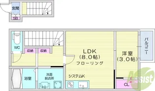 シルバーフォレスト【2階】の間取り