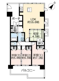 URパークシティふれあいのまち【12階】の間取り