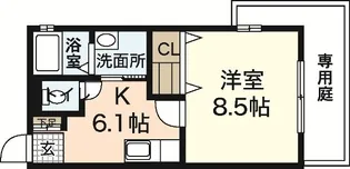 セゾン・ド・ソレイユ【1階】の間取り