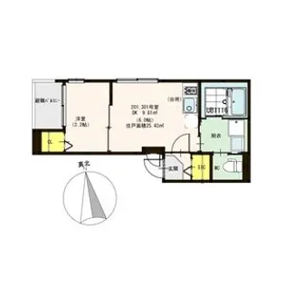 ルミエールシャルム江坂【2階】の間取り