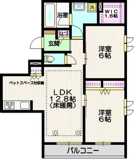 フェリチタ岸町【3階】の間取り