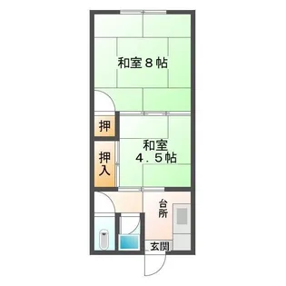 中川アパート【2階】の間取り