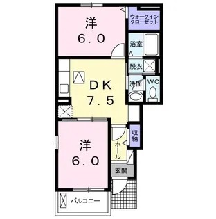 コッティE【1階】の間取り