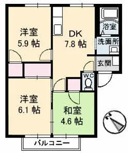 フレグランス春日 A棟【1階】の間取り