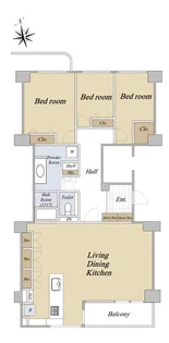 高輪スカイマンション【2階】の間取り