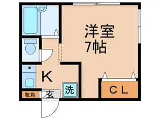 フラットエリーズ【1階】の間取り
