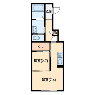 プレヤーデン【2階】の間取り