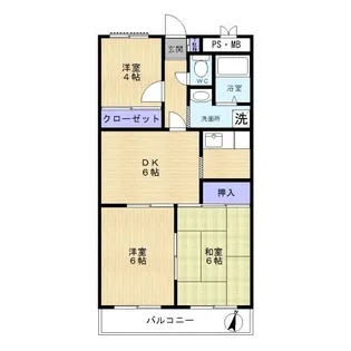 ハイム美笹【1階】の間取り