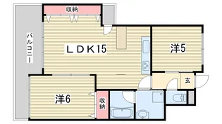 御所西ロイヤルプラザ【3階】の間取り