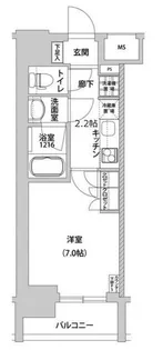 メトロステージ上野【4階】の間取り