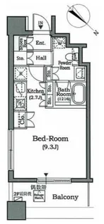 ホライズンプレイス赤坂【10階】の間取り