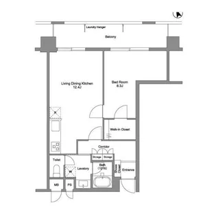 コンフォリア芝浦II【5階】の間取り