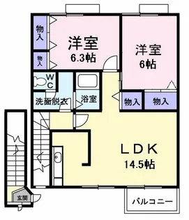アルカディア【2階】の間取り