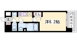 プレサンスKOBEアモーレ【8階】の間取り