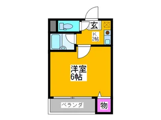 ベルクレールアビコ【4階】の間取り
