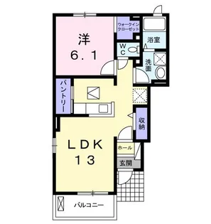 グレイスカレント成田II【1階】の間取り