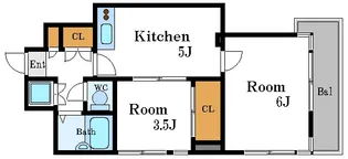 パラシオ中村【10階】の間取り