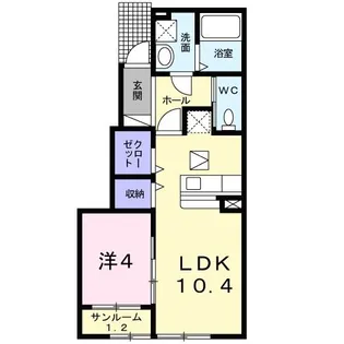 サウス・リードB【1階】の間取り