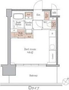 ジオエント梅田北リバーフロント【7階】の間取り